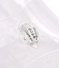 Kurt Geiger London Maddison Jelly Logo Ornament Wedge Slide Sandals