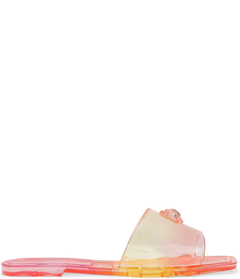 Kurt Geiger London Maddison Jelly Ombre Logo Ornament Slide Sandals