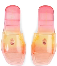 Kurt Geiger London Maddison Jelly Ombre Logo Ornament Slide Sandals