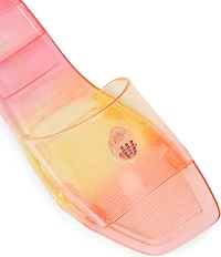 Kurt Geiger London Maddison Jelly Ombre Logo Ornament Slide Sandals