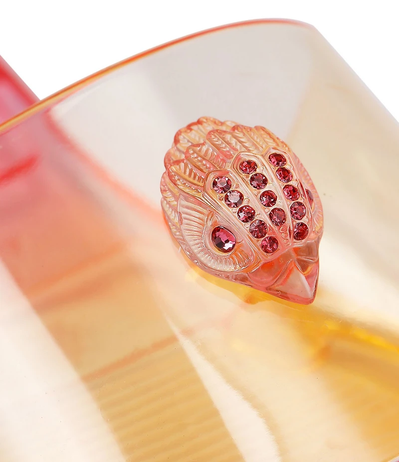 Kurt Geiger London Maddison Jelly Ombre Logo Ornament Slide Sandals