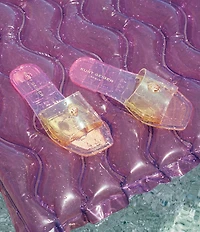 Kurt Geiger London Maddison Jelly Ombre Logo Ornament Slide Sandals