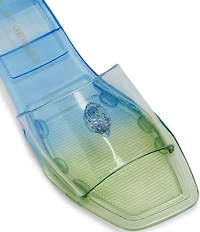 Kurt Geiger London Maddison Jelly Ombre Logo Ornament Slide Sandals