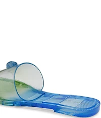 Kurt Geiger London Maddison Jelly Ombre Logo Ornament Slide Sandals