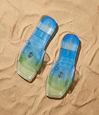 Kurt Geiger London Maddison Jelly Ombre Logo Ornament Slide Sandals