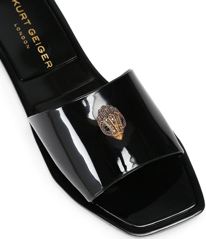 Kurt Geiger London Maddison Jelly Ombre Logo Ornament Slide Sandals