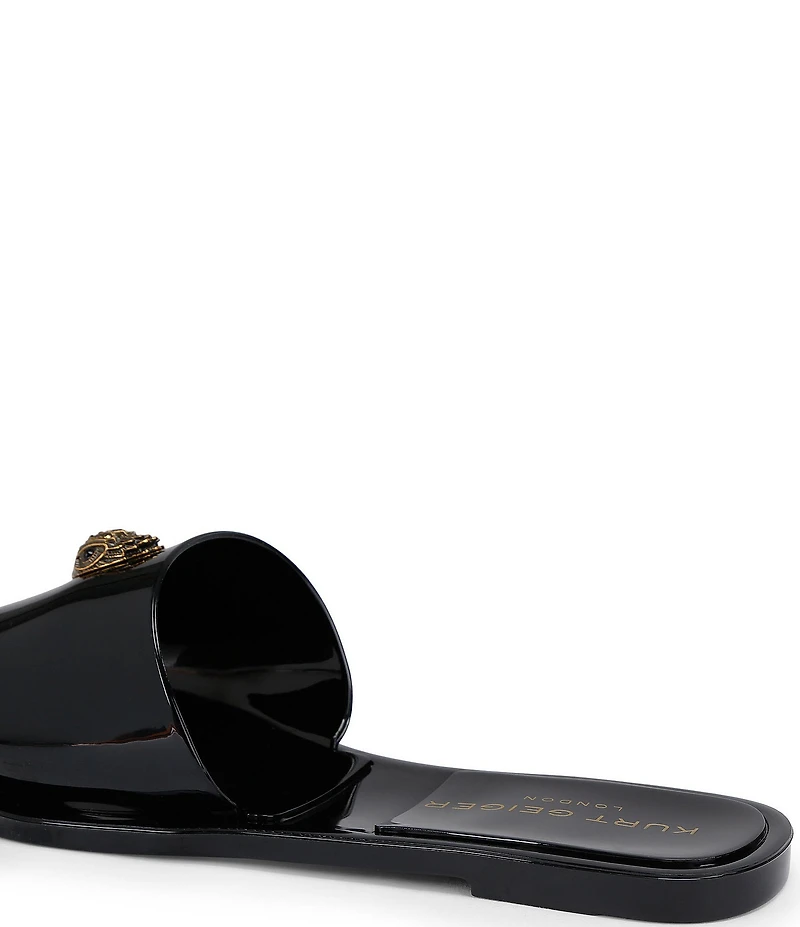 Kurt Geiger London Maddison Jelly Ombre Logo Ornament Slide Sandals