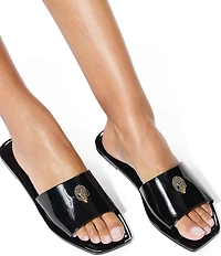 Kurt Geiger London Maddison Jelly Ombre Logo Ornament Slide Sandals
