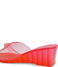 Kurt Geiger London Maddison Ombre Jelly Logo Ornament Wedge Slide Sandals