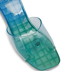 Kurt Geiger London Maddison Ombre Jelly Logo Ornament Wedge Slide Sandals