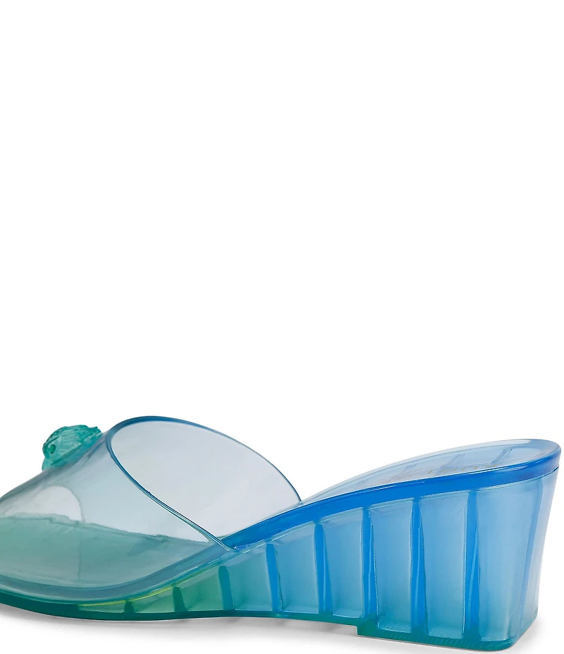 Kurt Geiger London Maddison Ombre Jelly Logo Ornament Wedge Slide Sandals