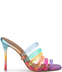 Kurt Geiger London Maddison Rainbow Strappy Dress Slide Sandals