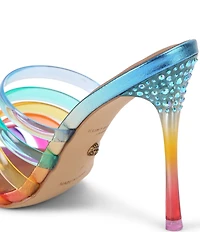 Kurt Geiger London Maddison Rainbow Strappy Dress Slide Sandals