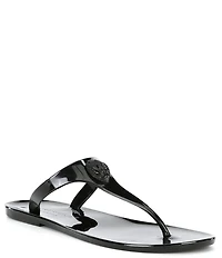 Kurt Geiger London Maddison Patent Drenched Logo Ornament T-Bar Sandals