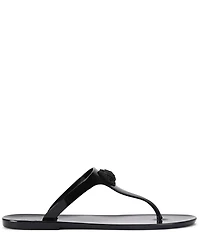 Kurt Geiger London Maddison Patent Drenched Logo Ornament T-Bar Sandals