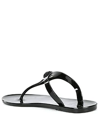 Kurt Geiger London Maddison Patent Drenched Logo Ornament T-Bar Sandals