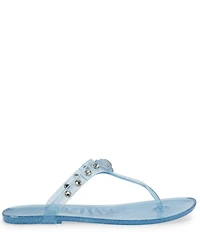 Kurt Geiger London Maddison T-Bar Glitter Jelly Logo Ornament Sandals