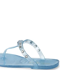 Kurt Geiger London Maddison T-Bar Glitter Jelly Logo Ornament Sandals