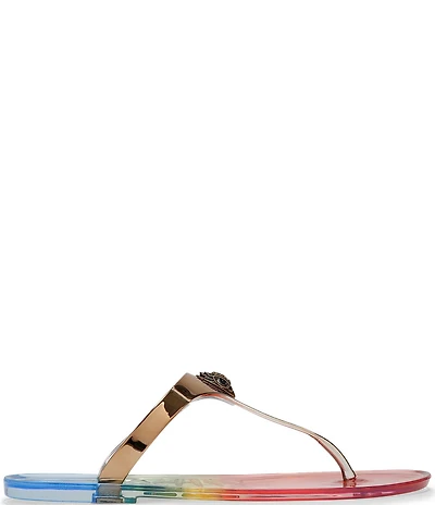 Kurt Geiger London Maddison T-Bar Jelly Logo Ornament Sandals