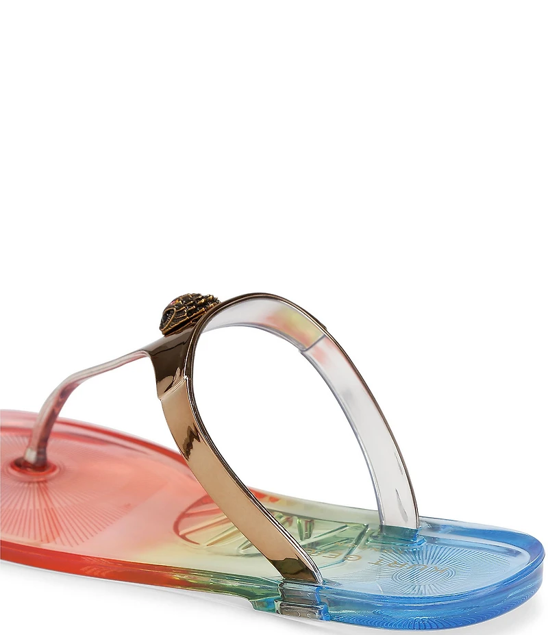 Kurt Geiger London Maddison T-Bar Jelly Logo Ornament Sandals