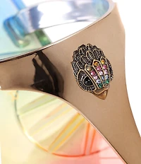 Kurt Geiger London Maddison T-Bar Jelly Logo Ornament Sandals