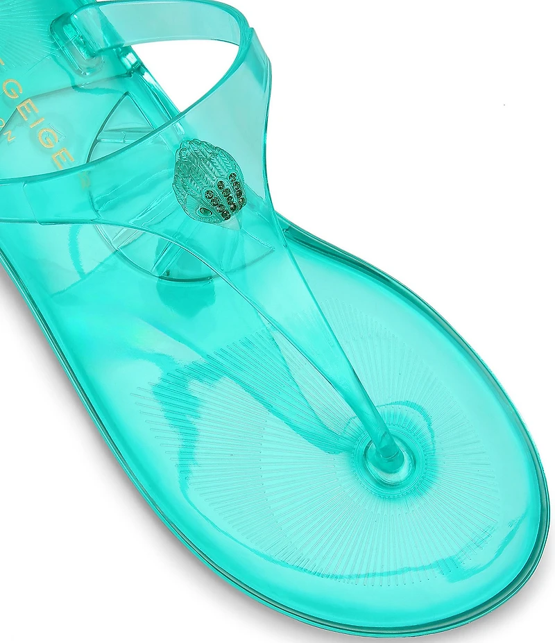 Kurt Geiger London Maddison T-Bar Jelly Logo Ornament Sandals