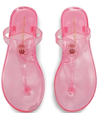 Kurt Geiger London Maddison T-Bar Jelly Logo Ornament Sandals