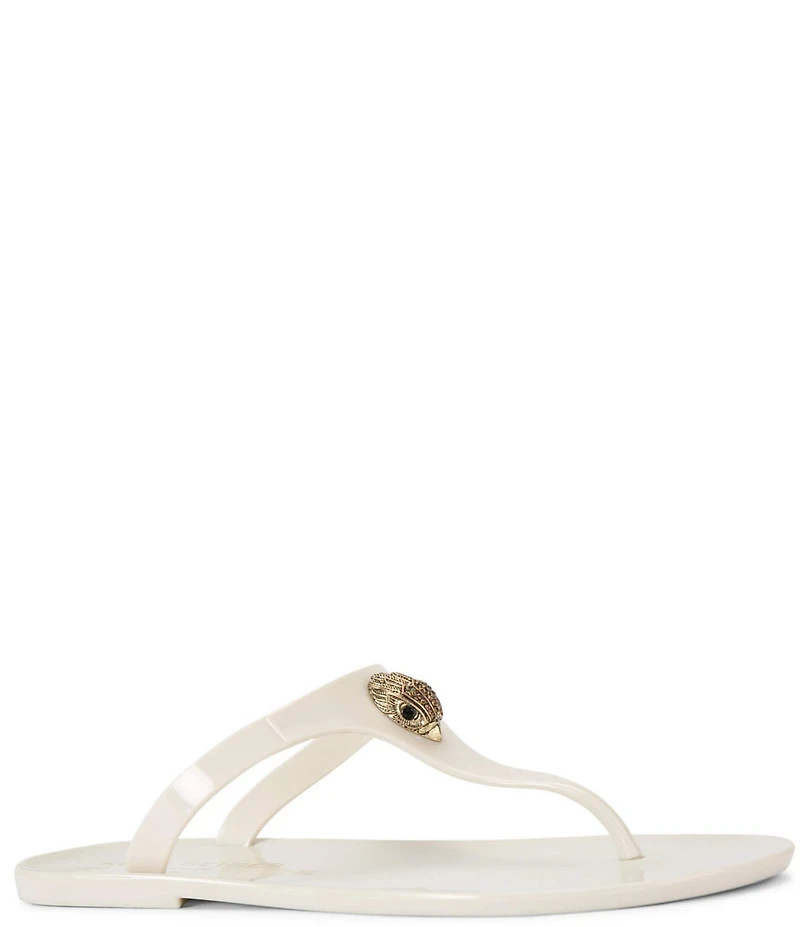 Kurt Geiger London Maddison Patent Logo Ornament T-Bar Sandals