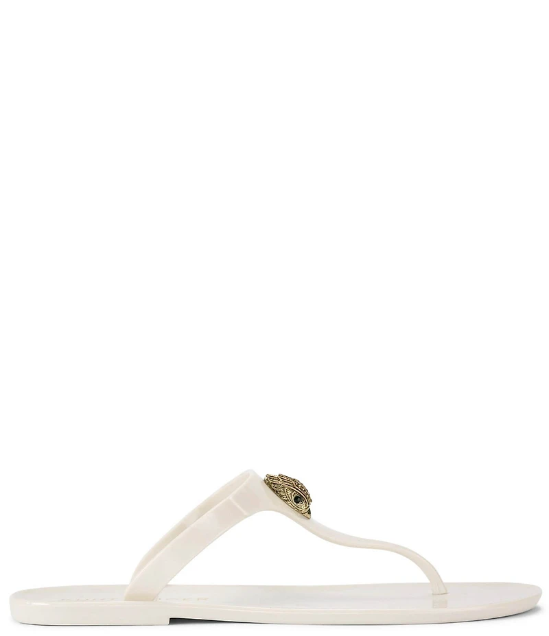 Kurt Geiger London Maddison Patent Logo Ornament T-Bar Sandals