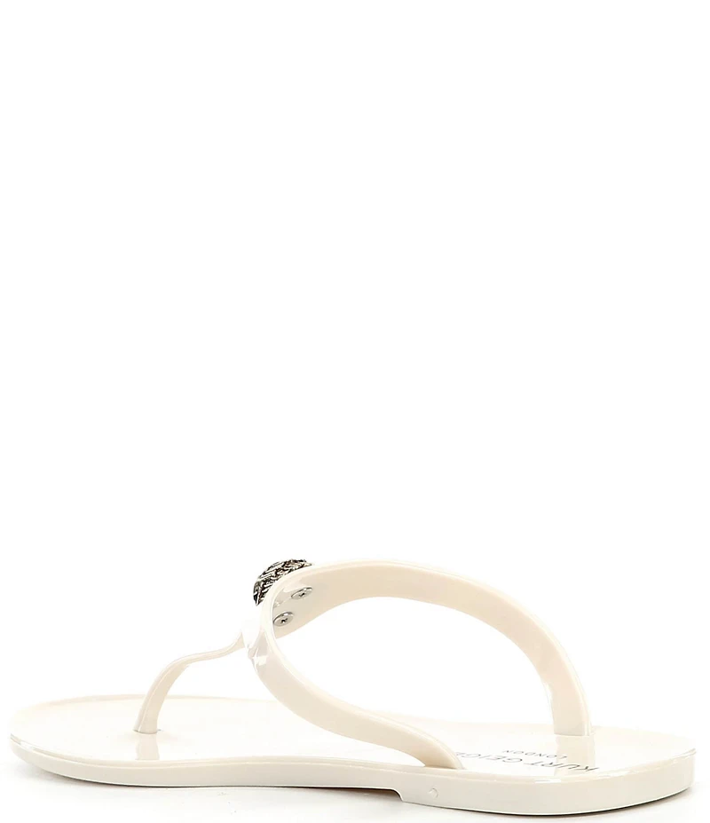 Kurt Geiger London Maddison Patent Logo Ornament T-Bar Sandals