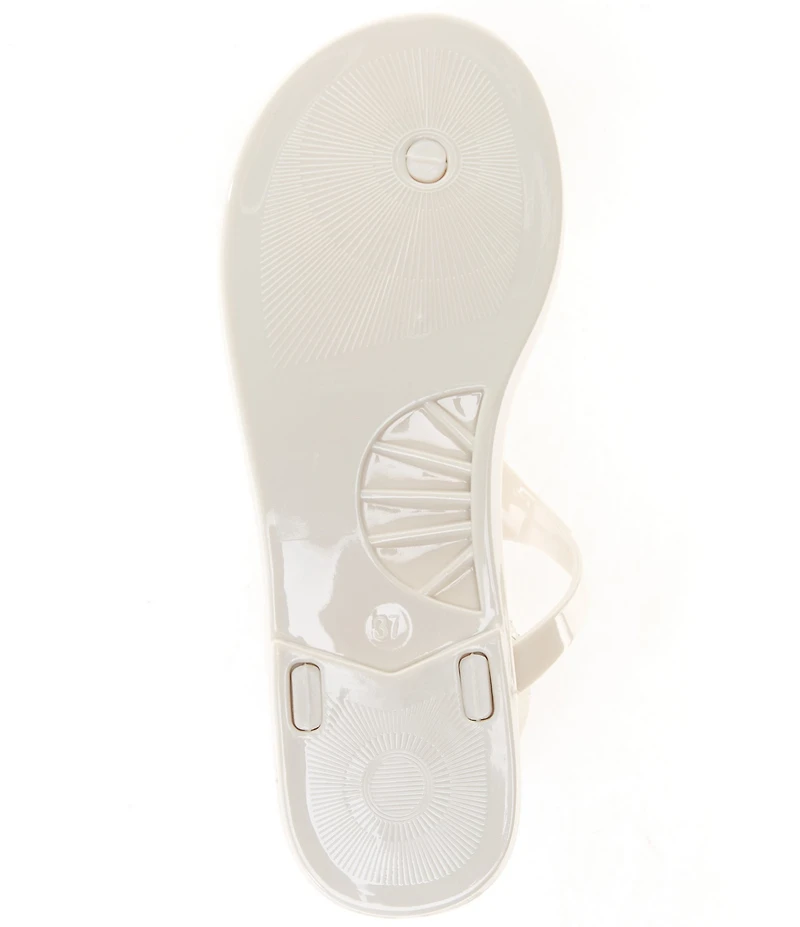 Kurt Geiger London Maddison Patent Logo Ornament T-Bar Sandals