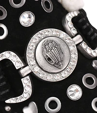 Kurt Geiger London Mansion Cozy Studded Suede Bit Buckle Platform Boots