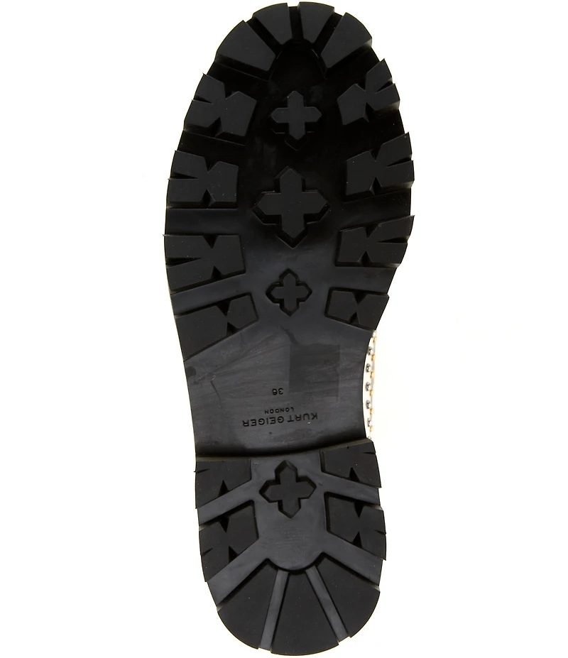 Kurt Geiger London Mansion Studded Bit Buckle Leather Loafers