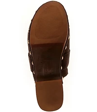 Kurt Geiger London Mansion Studded Suede Embellished Bit Buckle Platform Clogs