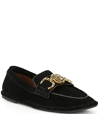 Kurt Geiger London Mansion Suede Soft Bit Buckle Loafers