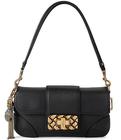 Kurt Geiger London Marylebone Leather Small Turn Lock Shoulder Bag