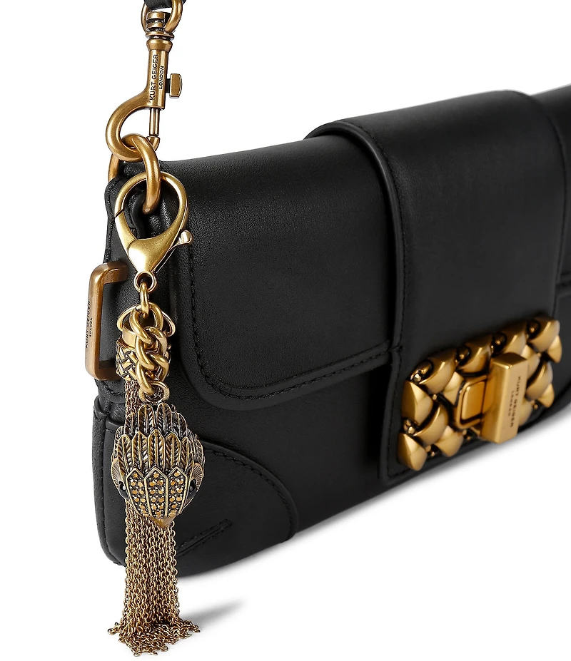 Kurt Geiger London Marylebone Leather Small Turn Lock Shoulder Bag