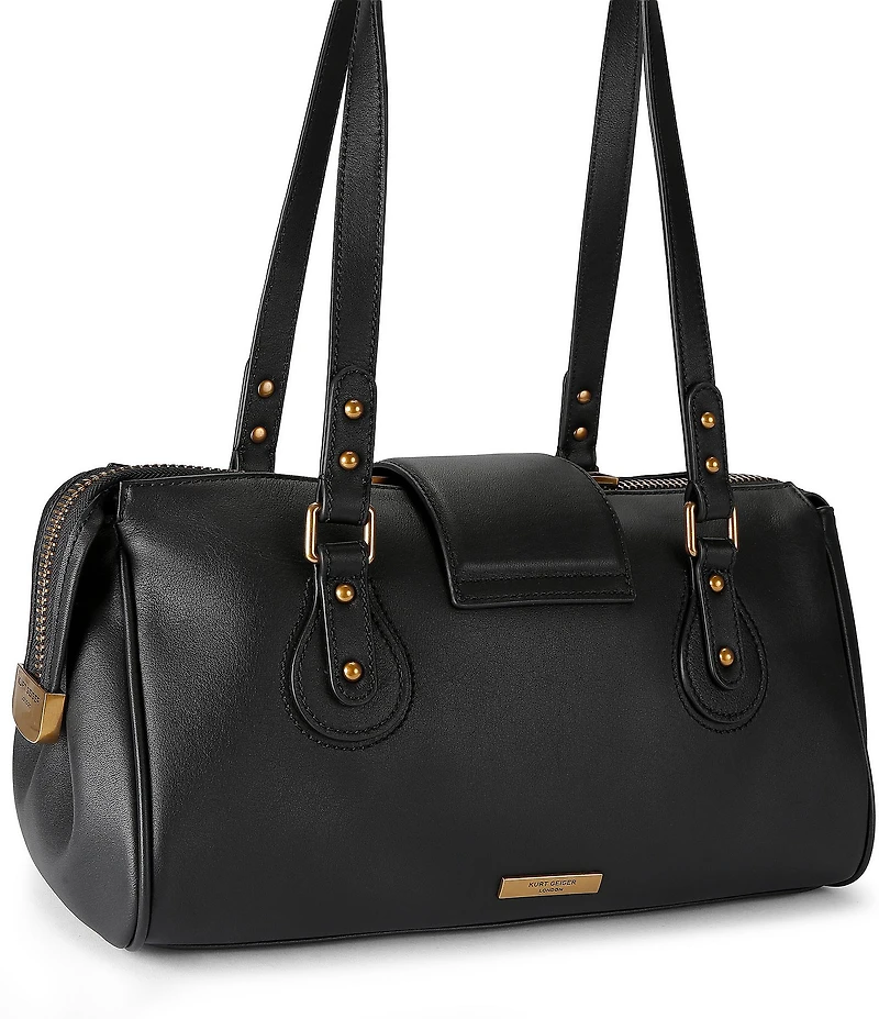 Kurt Geiger London Marylebone Leather Turn Lock Shoulder Bag