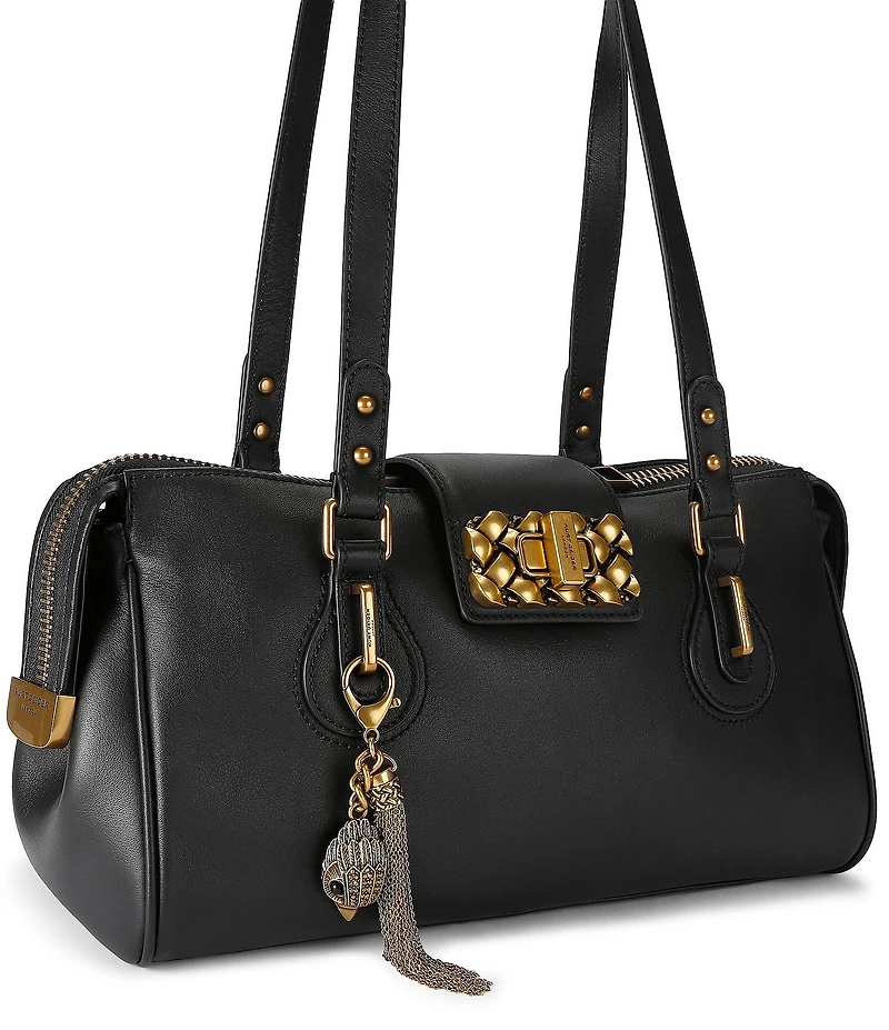 Kurt Geiger London Marylebone Leather Turn Lock Shoulder Bag