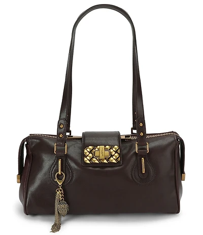 Kurt Geiger London Marylebone Leather Turn Lock Shoulder Bag