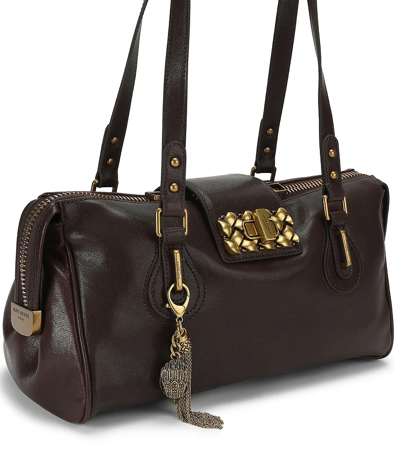 Kurt Geiger London Marylebone Leather Turn Lock Shoulder Bag