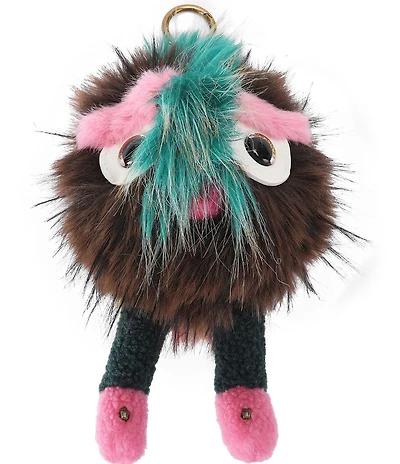 Kurt Geiger London Mascot Pom Pom Faux Fur Bag Charm Key Chain