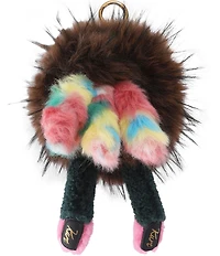 Kurt Geiger London Mascot Pom Pom Faux Fur Bag Charm Key Chain