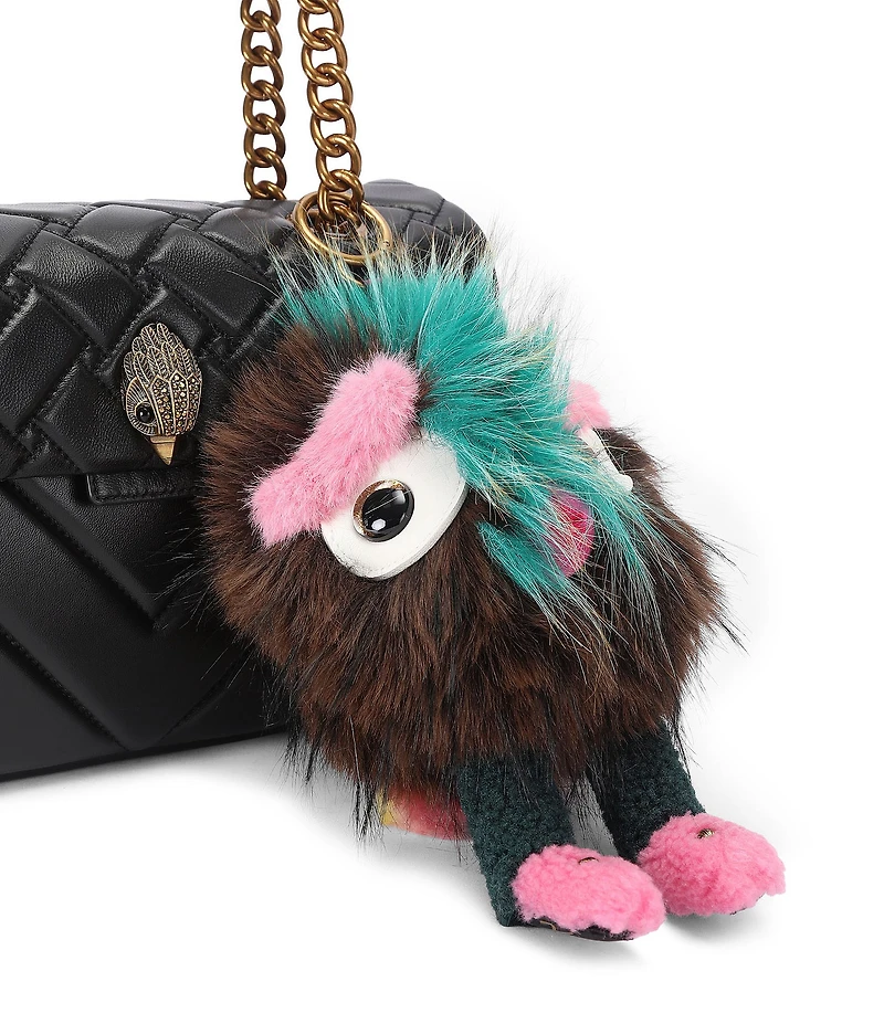 Kurt Geiger London Mascot Pom Pom Faux Fur Bag Charm Key Chain