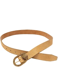 Kurt Geiger London Mayfair Suede Dotted Rhinestone Buckle Belt