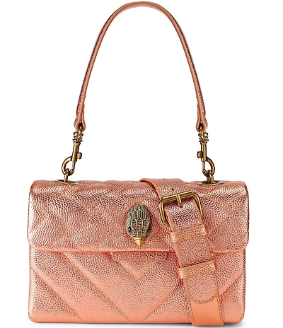 Kurt Geiger London Medium Kensington Metallic Leather Convertible Crossbody Bag