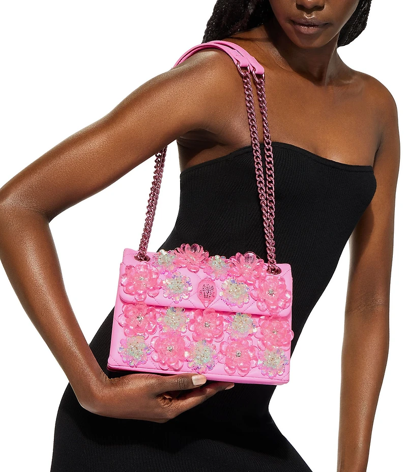 Kurt Geiger London Medium Kensington Crystal Flower Crossbody Bag