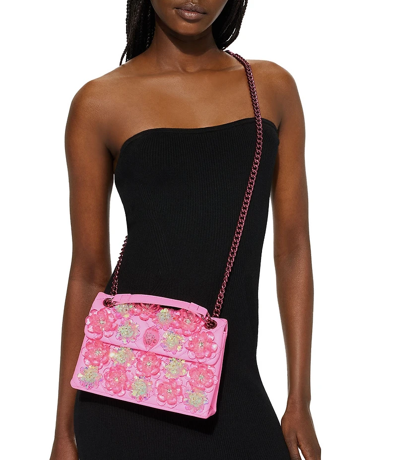 Kurt Geiger London Medium Kensington Crystal Flower Crossbody Bag