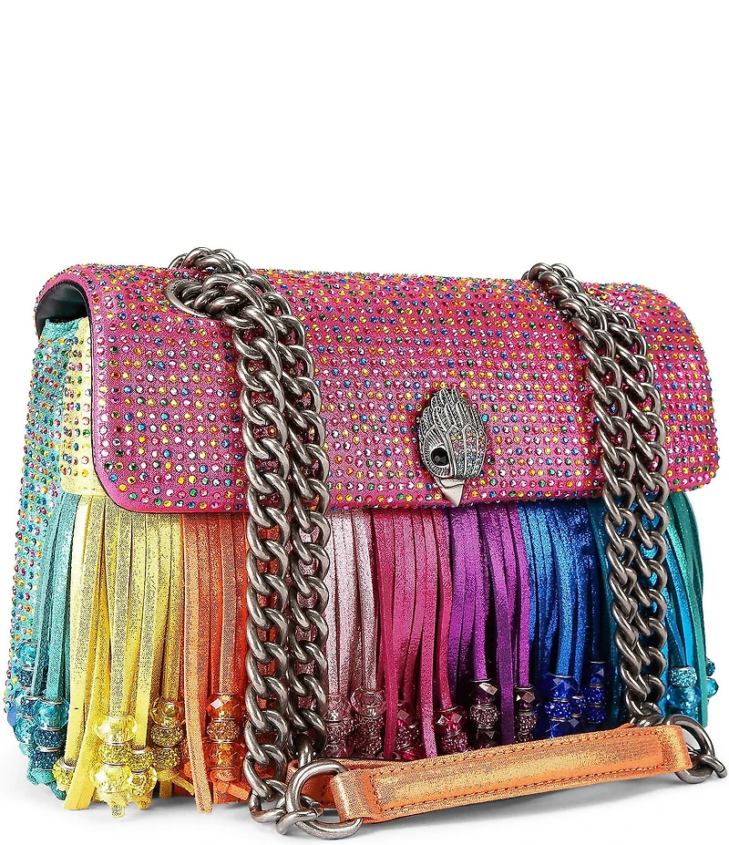 Kurt Geiger London Medium Kensington Rainbow Fringe Shoulder Bag