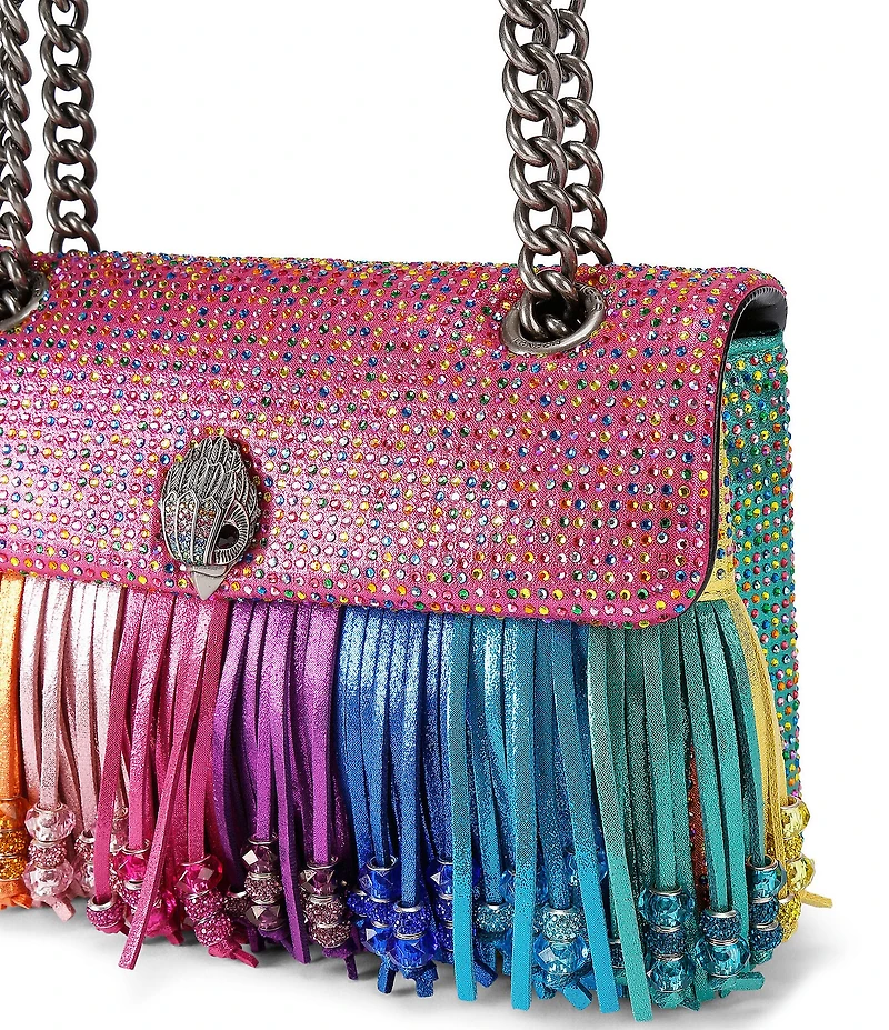 Kurt Geiger London Medium Kensington Rainbow Fringe Shoulder Bag